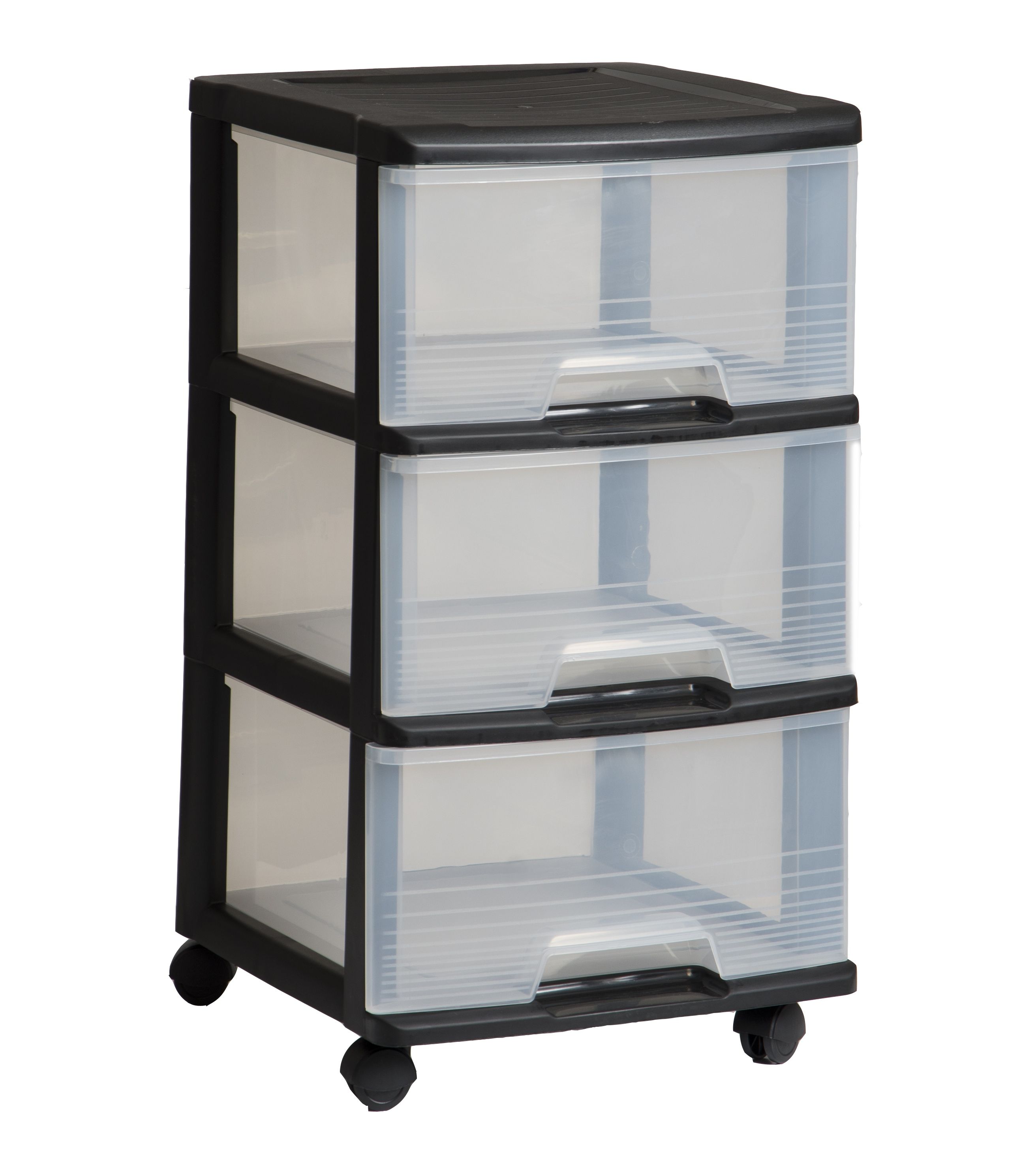 Система ящиков с 3 ящиками 20L Drawer System 37x39x61см черный / прозрачный (0806772146)