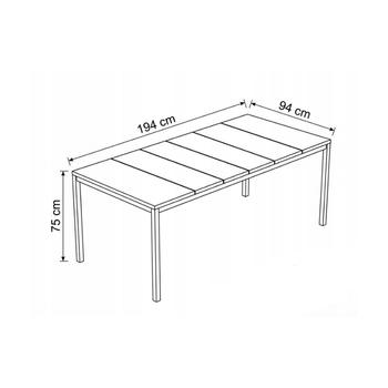Садовый стол Deco Porto Nova 200 орех/черный (29214882J55)