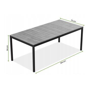 Садовый стол Deco Porto Nova 200, цвет ясеня/черный (29214882J56)