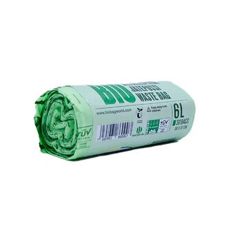 Компостируемые мусорные пакеты BioBag 6л (30 шт. в рулоне) 15мкр. 36х37см зеленые (35186000)