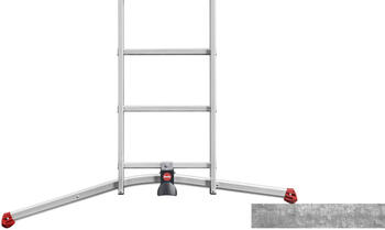 Kāpnes kombinējamās S100 Hailo ProfiLOT / alumīnija / 2x9+1x8 pakāpieni (039309507)