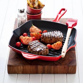 Le Creuset Čuguna grillpanna kvadrātveida 26x26cm sarkana (02723271)