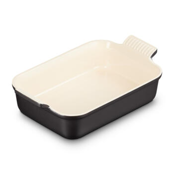 Le Creuset Cepamtrauks taisnstūra Heritage akmens masas 26x19cm / 2,4L melns (02110287)