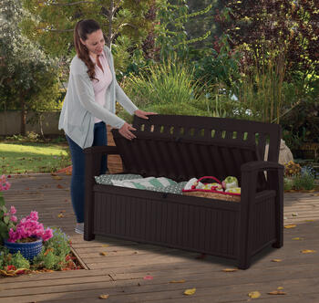 Скамья для хранения Patio Storage Bench 227L коричневая (29202690590)
