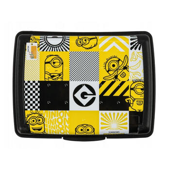 Pārtikas uzglabāšanas trauks deco-click-box midi 1L Carla "Minions Mosaic" 17x13x7cm melns (0610705800361)