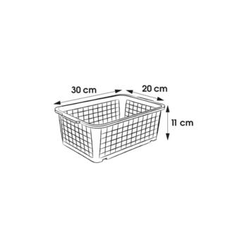Мини-корзинка 30x20x11 см Fred прозрачно-серая (0610126827)