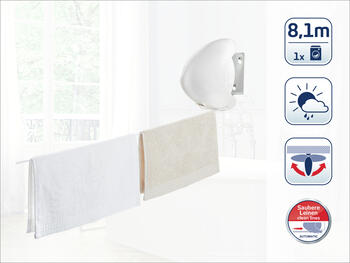 LEIFHEIT Veļas aukla automātiska Rollfix Single 80 Longline (1083106)