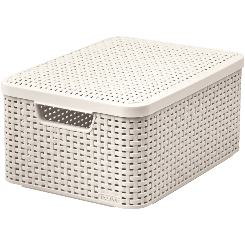 Коробка с крышкой Style M 39,3x29,3x18,7cм кремовая (0803618885)