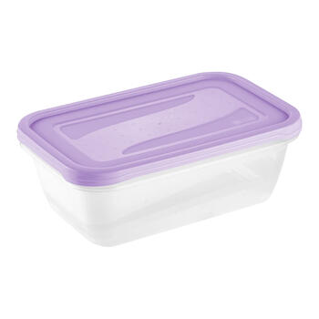 Pārtikas trauciņu komplekts taisnstūrveida 2x3,3L Fredo „Fresh“ caurspīdīgs/maigi violets (0630680525)
