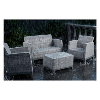 Dārza mēbeļu komplekts Scandi Forma 2 Seater Set gaiši pelēks/tumša tērauda pelēks (29214708ECN)