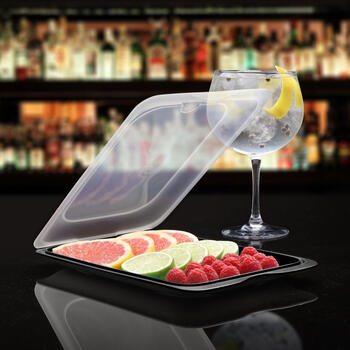 Pārtikas uzglabāšanas trauks augļiem un suši Coctail 17x25,2x3,2cm melns (151180127)