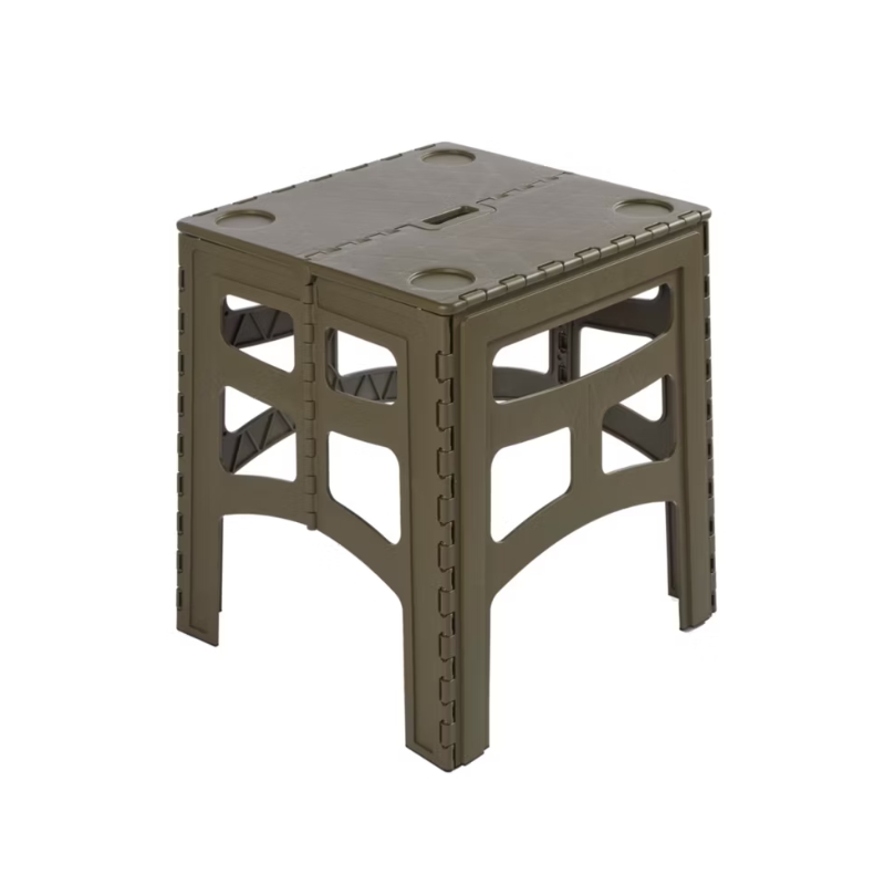 Складной уличный стол М грузоподъемностью до 80 кг Timo 46,5x44,5x55 см оливкового цвета (0610656323)