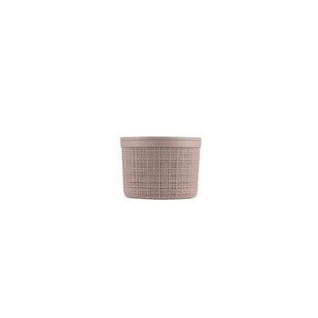 Groziņš ar vāciņu Jute apaļš 2L Ø17x13cm rozā (0801903204)