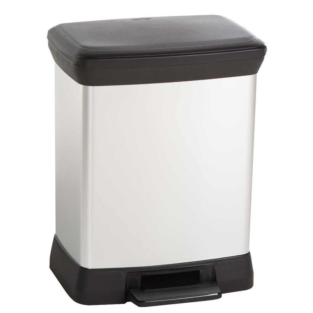 Pedāļspainis metalizēts Deco Bin 30L sudraba (0802164582)