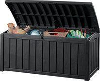 Ящик для хранения для сада / скамейка Glenwood Storage Box 390 L - серый (29193522939)