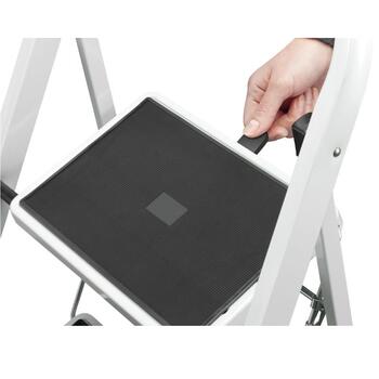Pakāpienu soliņš salokāms K40 BasicLine / tērauda / 2 pakāpieni, drošības rokturis (034396200)
