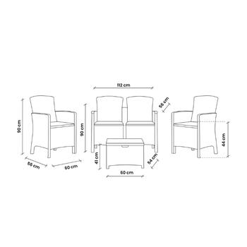 Dārza mēbeļu komplekts Set Lido 2 Storage bēšs (1692171)