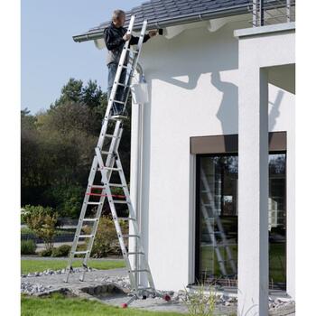 Kāpnes kombinējamās S100 Hailo ProfiLOT / alumīnija / 2x9+1x8 pakāpieni (039309507)