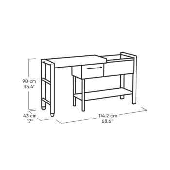 Ballīšu galds pagarināms Extendable Party Station valrieksta tonis (29213772)