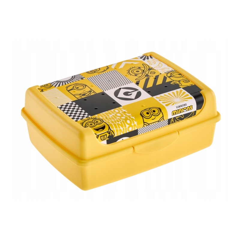 Pārtikas uzglabāšanas trauks deco-click-box midi 1L Carla "Minions Mosaic" 17x13x7cm dzeltens (0610705205361)