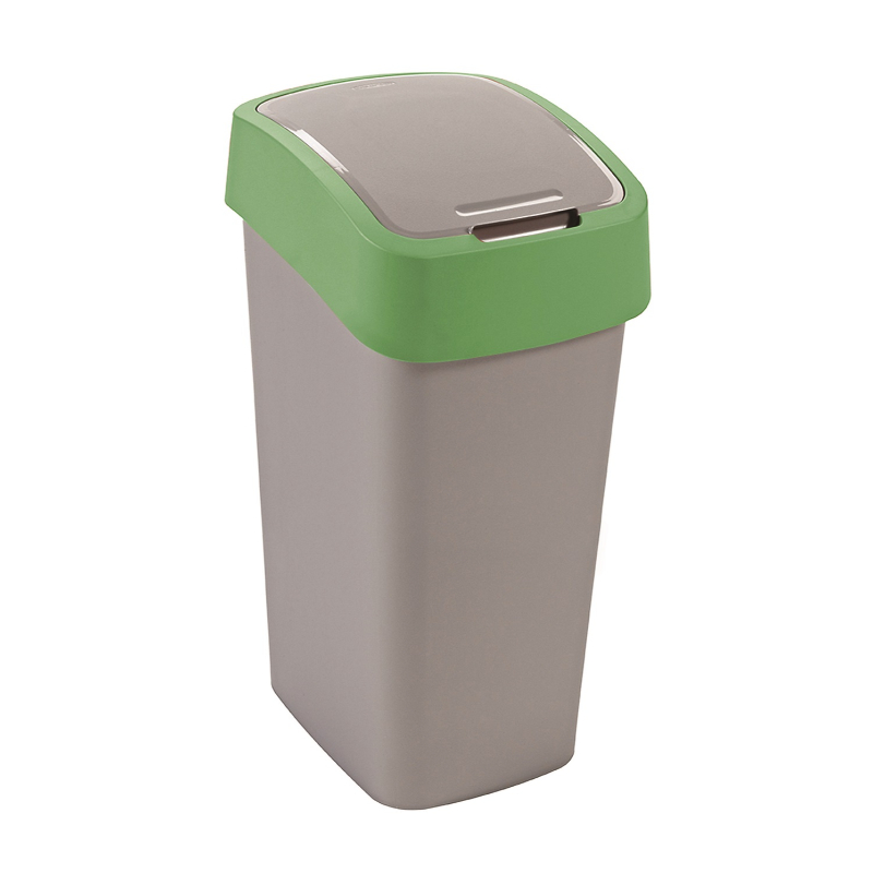 Atkritumu spainis Flip Bin 45L sudraba/zaļš (0802172P80)