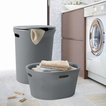 Veļas kaste Baobab 40L pelēka (151010014)