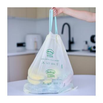 Мешки для мусора с завязкой компостируемые BioBag 30л (10 шт. в рулоне) 25мкр. 50х60см зеленые (35181082)