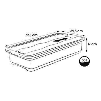 Transportēšanas kaste Eckhart 79,5x39,5x17cm 33L grafīta krāsā (0610831826)