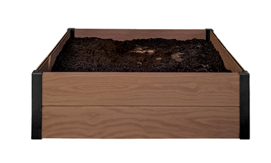 Бордюр квадратной клумбы Maple Square 106х106х32см коричневый (29209665)
