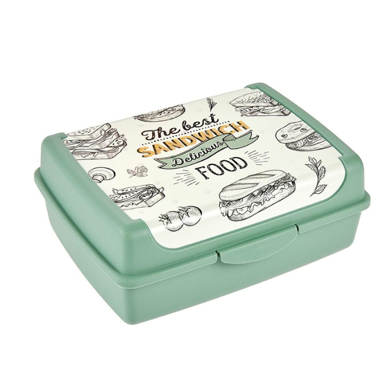 Pārtikas uzglabāšanas trauks click-box midi 1L Carla "Sandwich" 17x13x7cm zaļš (0610697315)