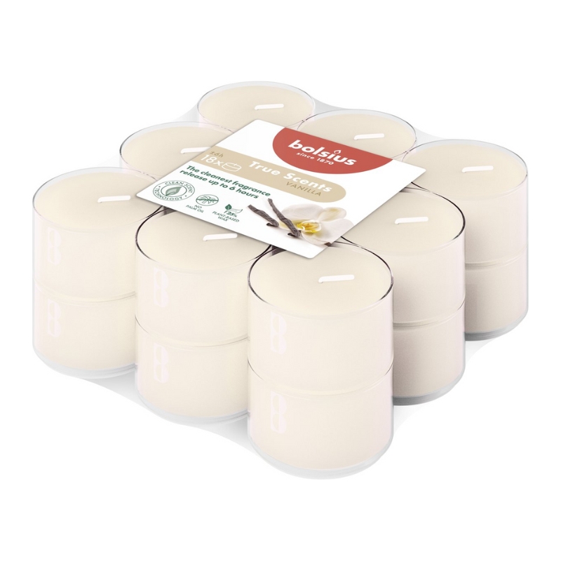 Ароматизированные чайные свечи. 18 шт. Аромат «Ваниль» от True Scents. (37963475)