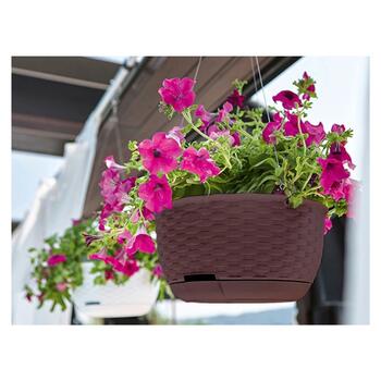 Puķu pods piekarināms Natural Ø30x14,5cm tumši brūns (2175504)