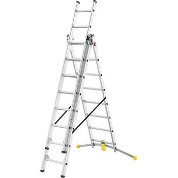 Kāpnes kombinējamās HobbyLOT / alumīnija / 2x8+1x9 pakāpieni (031420507)