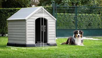 Домик/будка для собак Dog House, серый (0817360369)