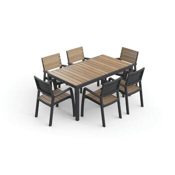 Садовый стол Deco Corale 160, цвет тик/серый (29214783939)