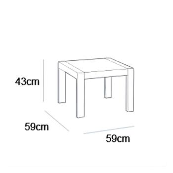Dārza galds Orlando Small Table pelēks (29209132939)