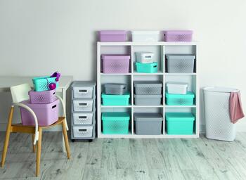 Коробка с крышкой Infinity Recycled 45L 56x39x27см серый (0801721099)