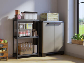 Шкаф Linear Base Cabinet 68x39x90см черный / серый / темно-синий (29206642)