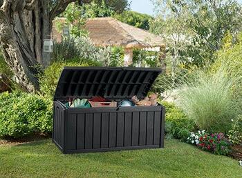 Ящик для хранения для сада / скамейка Glenwood Storage Box 390 L - серый (29193522939)