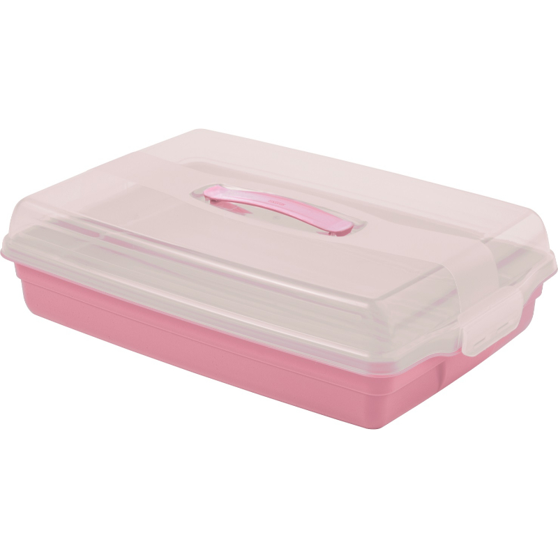 Коробка для торта прямоугольная 45x29,5x11,1см розовая (0800415X51)
