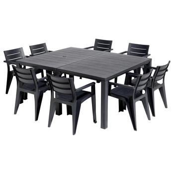 Садовый стол Julie Double Table (2 конфигурации) серый (29210662939)
