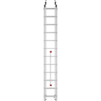 Kāpnes kombinējamās ProfiStep Combi / alumīnija / 3x12 pakāpieni (037312007)
