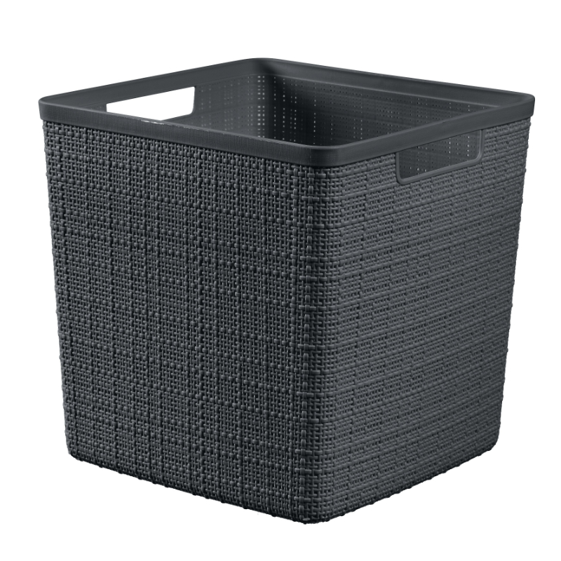 Groziņš Jute kvadrāts 17L 28x28x27cm tumši pelēks (0801906G44)