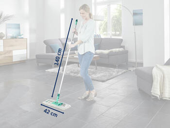 LEIFHEIT Щетка для пола с алюминиевой ручкой Profi XL micro duo 42см (1055045)