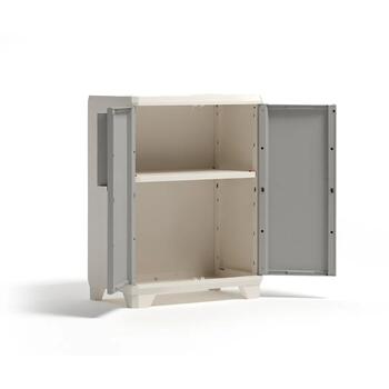 Линейный деревянный напольный шкаф 68x39x90 см, светло-бежевый/светло-серый (29210300)