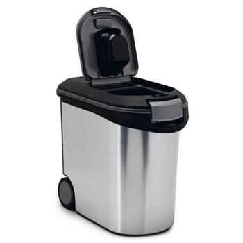 Контейнер для хранения корма Pet Life 12кг 35л 49,3x27,8x40,3см серебристый (0803905394)