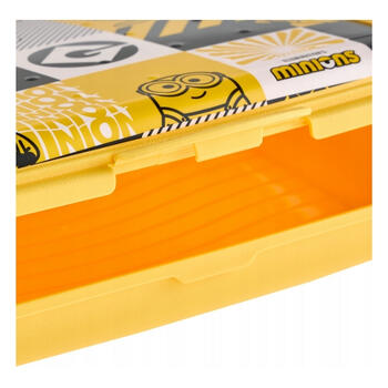 Pārtikas uzglabāšanas trauks deco-click-box mini 0,5L Carla "Minions Mosaic" 17x13x3,5cm dzeltens (0610704205361)