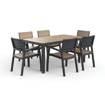 Садовый стол Deco Corale 160, цвет тик/серый (29214783939)