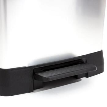 Pedāļspainis metalizēts Deco Bin 30L sudraba (0802164582)