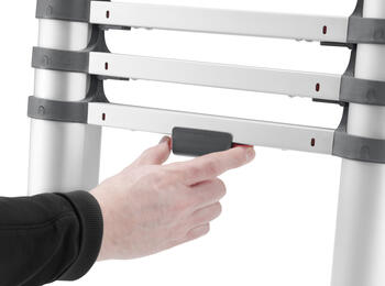 Kāpnes teleskopiskās T80 FlexLine / alumīnija / 9 pakāpieni (037113091)